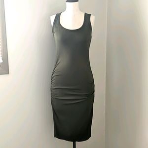 Sleeveless Ruched Body on Midi Dress